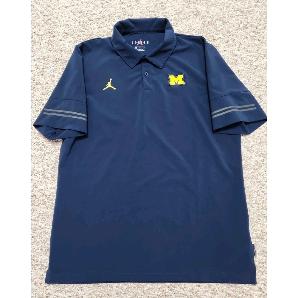 Jordan Shirt Mens M On Field Michigan Wolverines Team‎ Issued Polyester Spandex